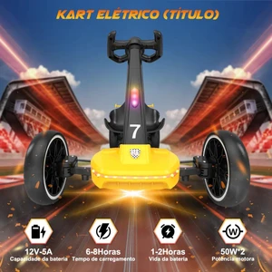 Mini Kart Elétrico Infantil 12v Música Led