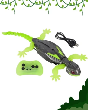 Lagarto Escalador Brinquedo Infantil Controle Remoto Led