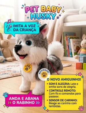 Brinquedo Cachorro Dog Pelúcia Interativo Sensor Anda Late Repete